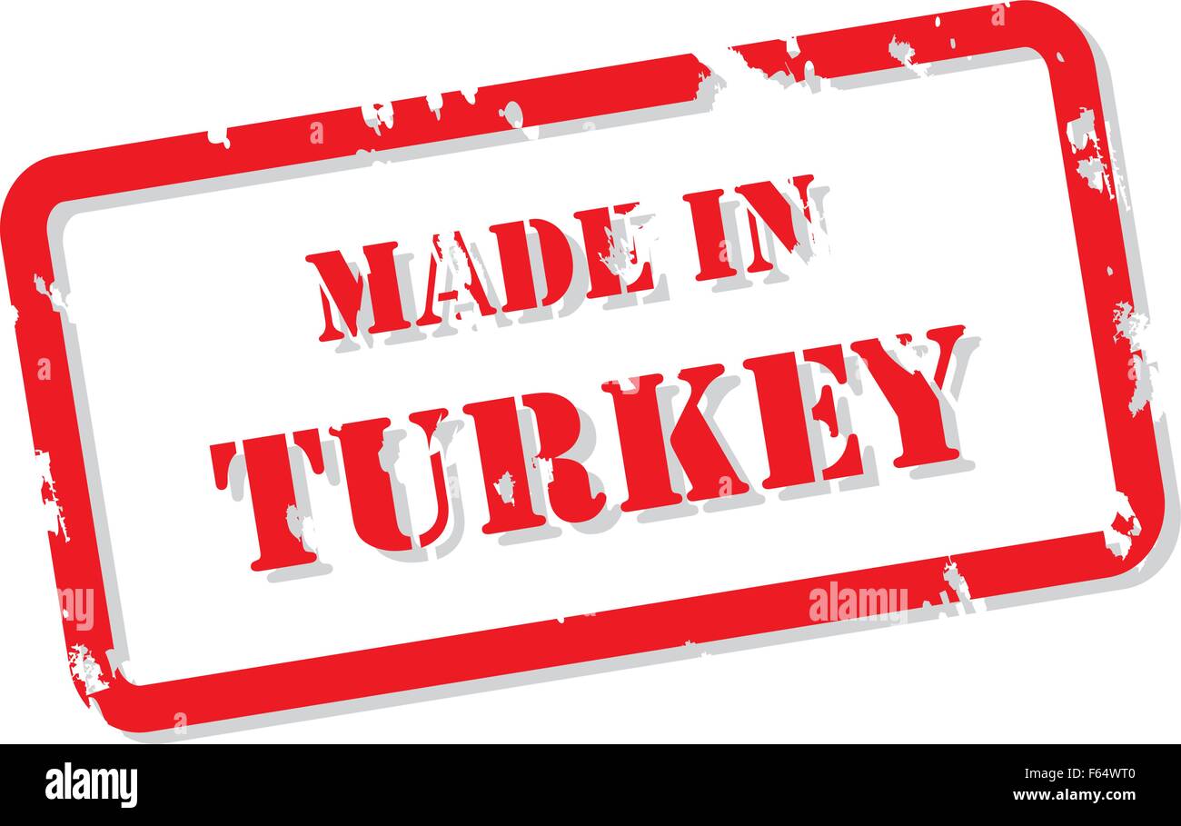 Rosso timbro di gomma il vettore di fatto in Turchia Illustrazione Vettoriale