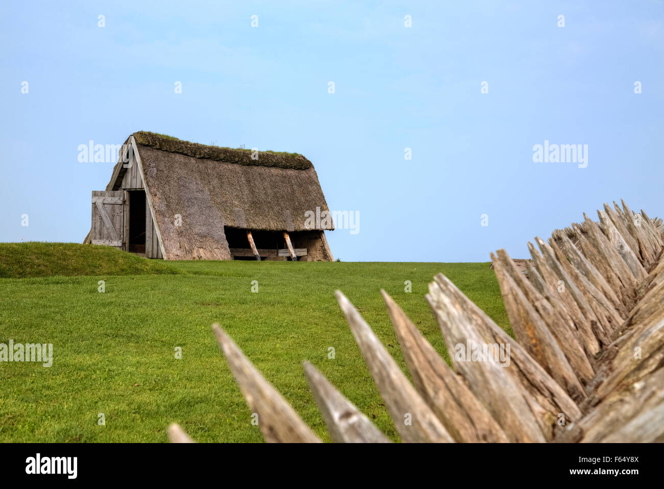 Dybbol trincee, Jutland; Danimarca; Europa; Foto Stock