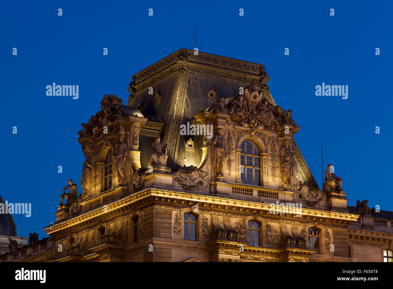 Il museo del Louvre, Parigi, Ile-de-France, Francia Foto Stock