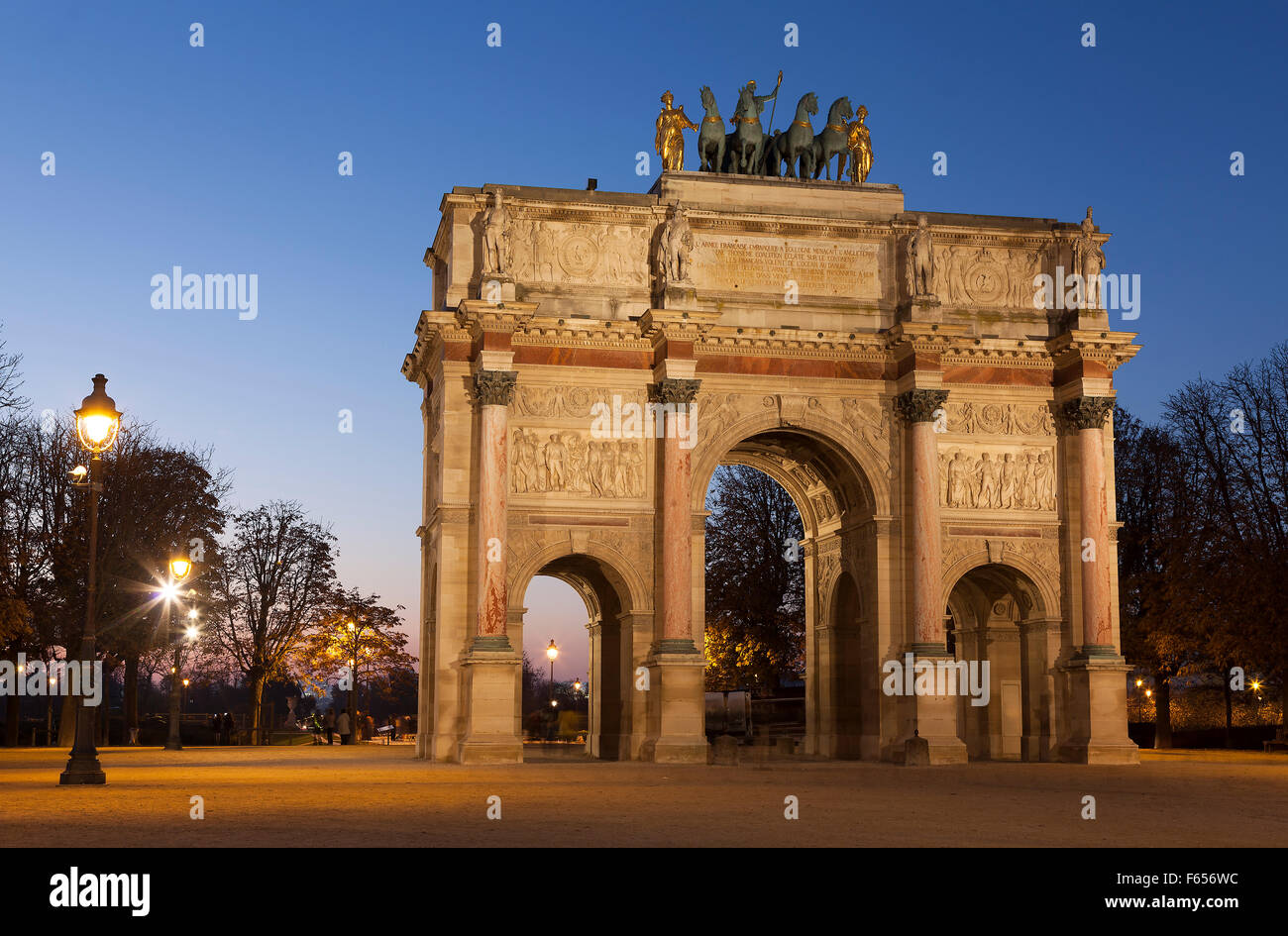 Arc de triomphe du carrousel, Parigi, Ile-de-France, Francia Foto Stock