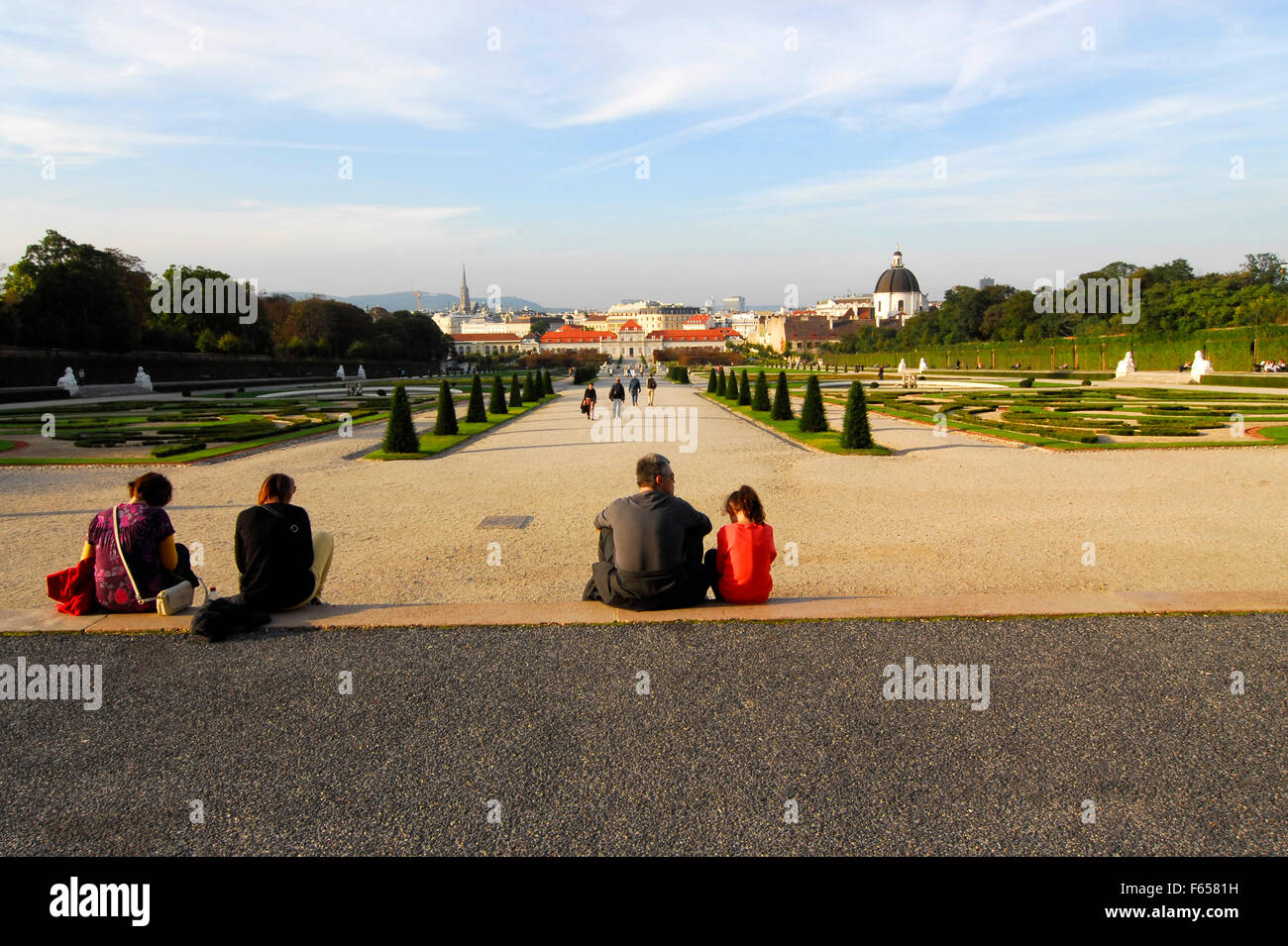 Belvedere Castle Park; Giardino; Vienna Austria Foto Stock