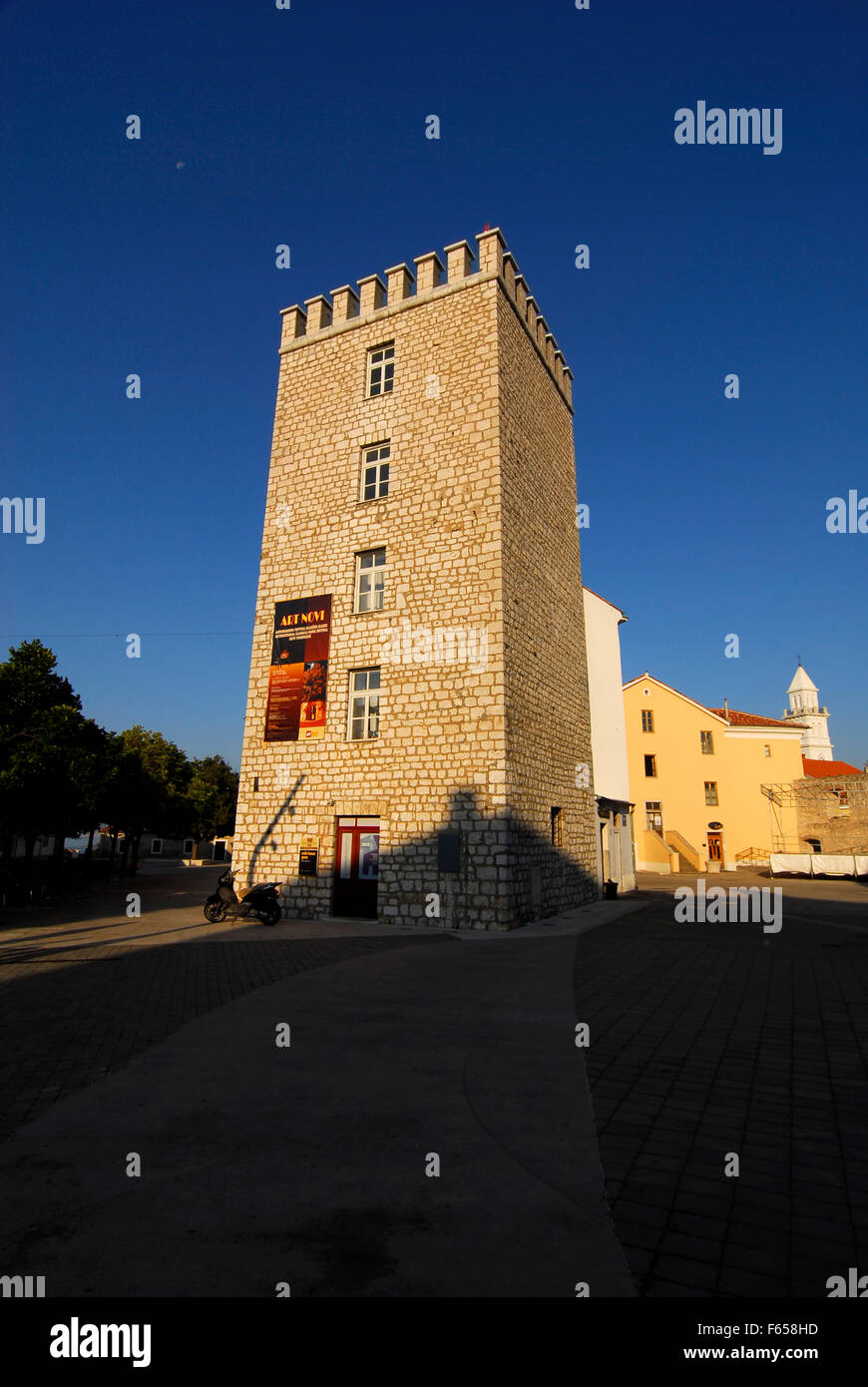 Frankopan Castello, Novi Vinodolski, Croazia Foto Stock