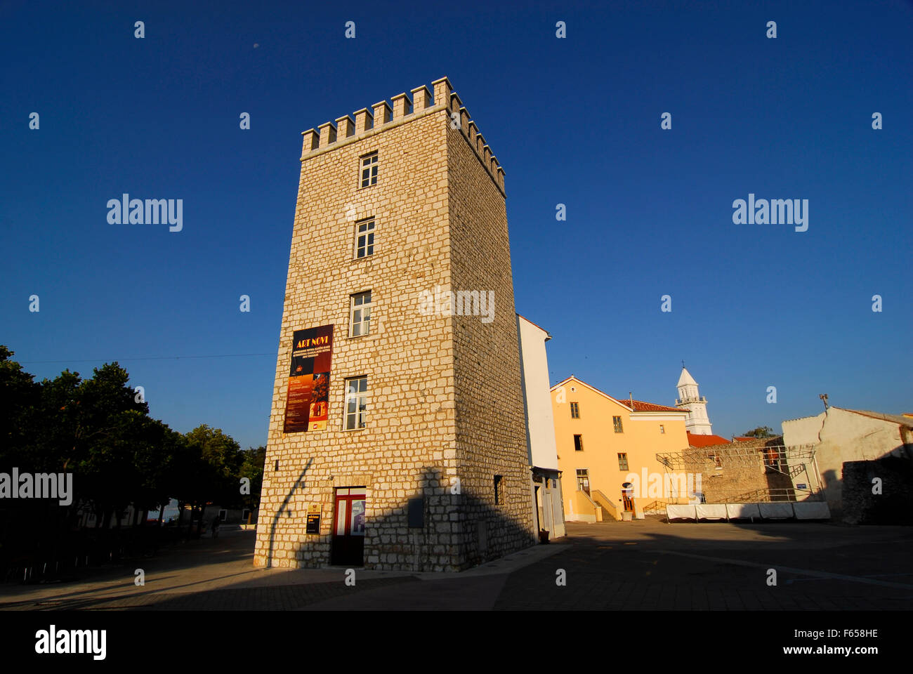 Frankopan Castello, Novi Vinodolski, Croazia Foto Stock