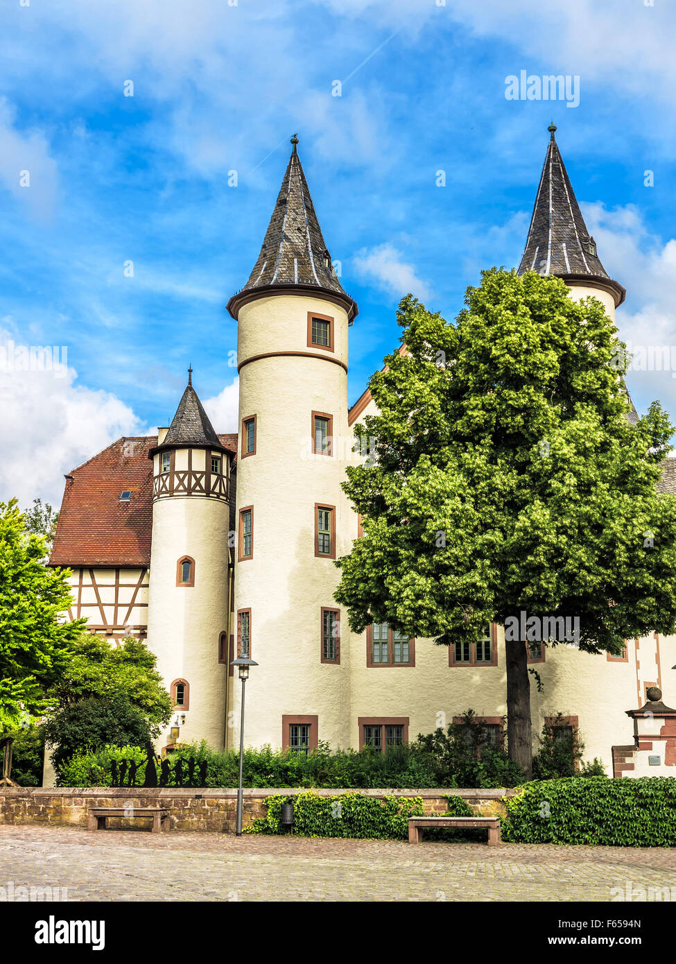 Il Museo Spessart, Snow White Castle a Lohr am Main, Baviera, Germania Foto Stock