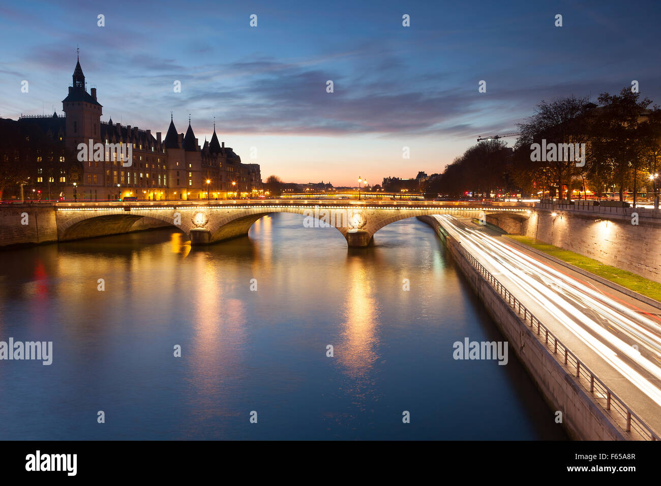 Pont di cambiamento e il concierge, Parigi, Ile-de-France, Francia Foto Stock