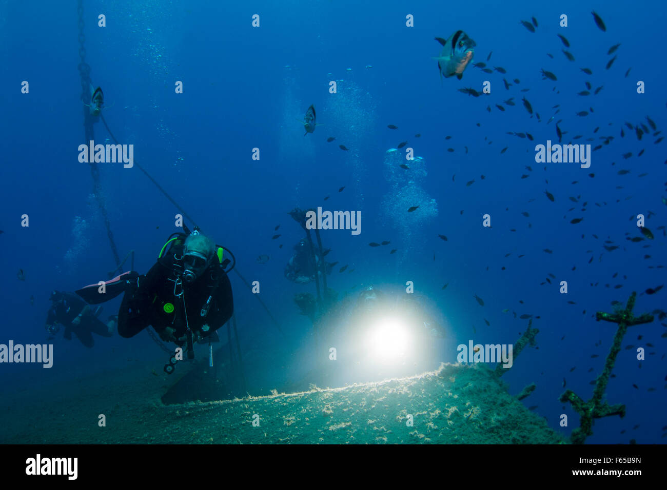 Sub alla MS Zenobia naufragio. MS Zenobia era una svedese costruita Challenger classe-TRAGHETTO RO-RO lanciato nel 1979 che il rovesciamento di un Foto Stock