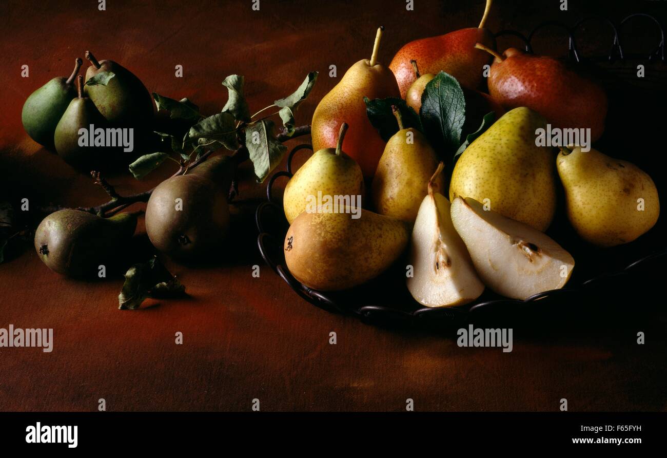 Varietà di pere Foto Stock