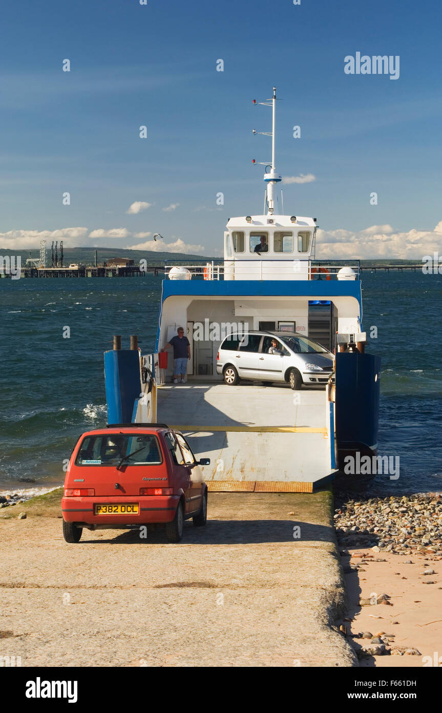 I quattro traghetti "Regina Cromarty' che corre tra Cromarty Nigg e in Cromarty Firth, Ross-shire, Scozia. Foto Stock