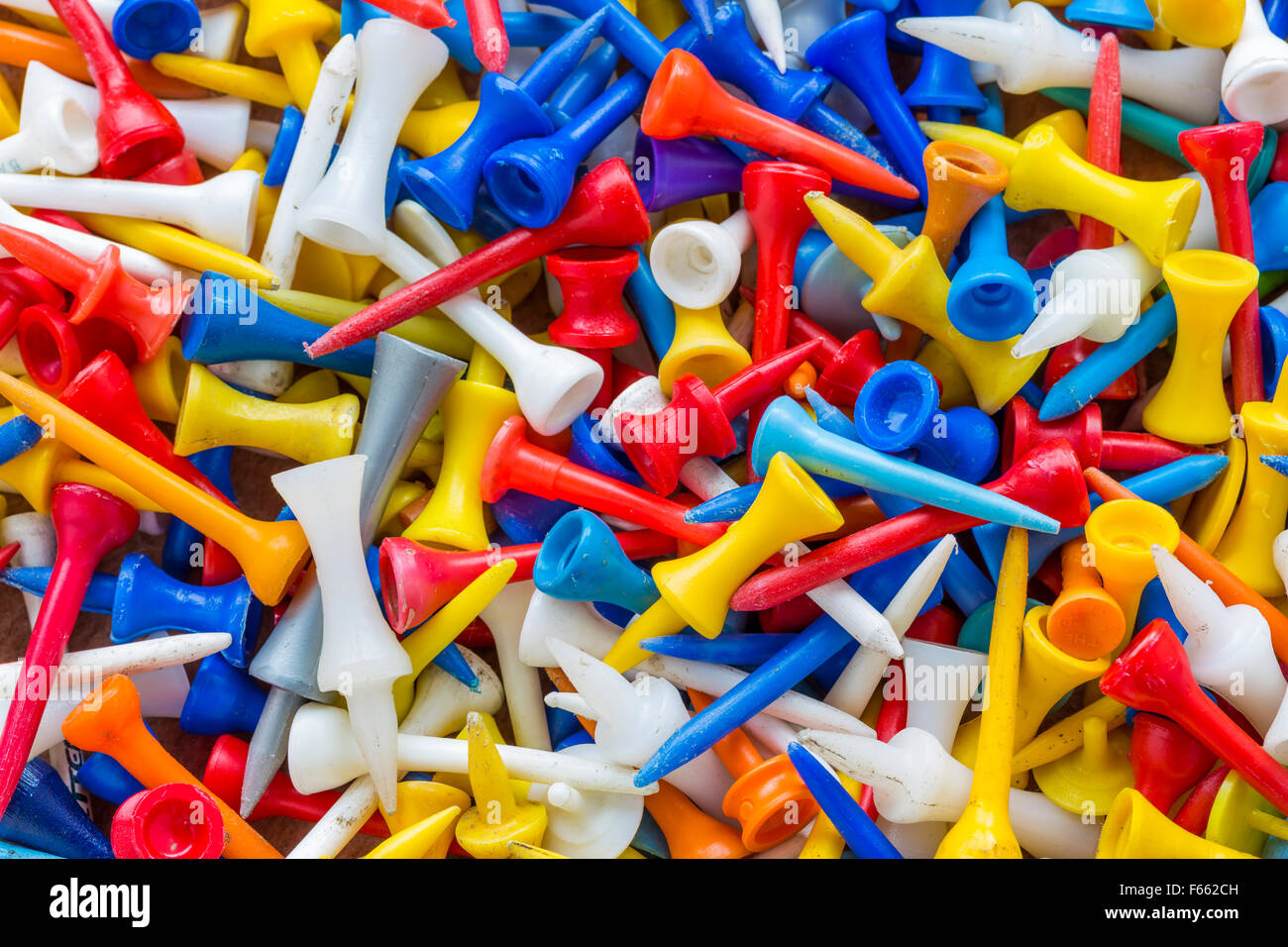 Vecchia golf tees Foto Stock