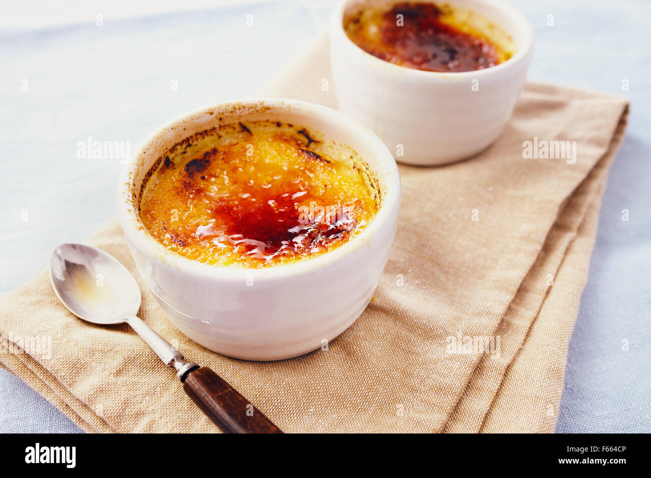 crème brulée Foto Stock