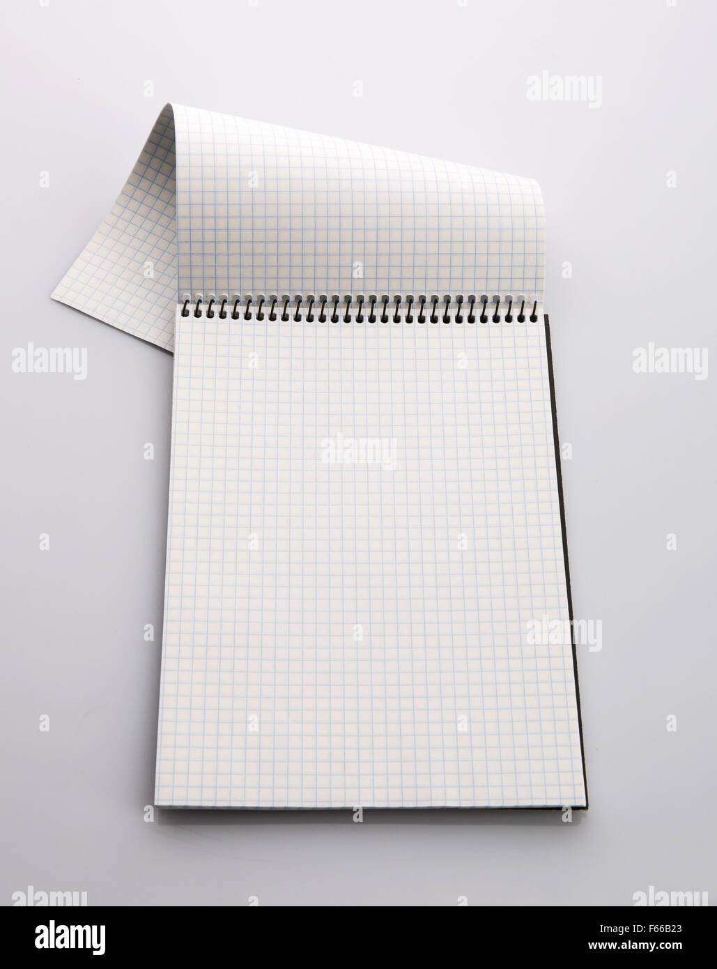 La carta a quadretti notebook Foto Stock