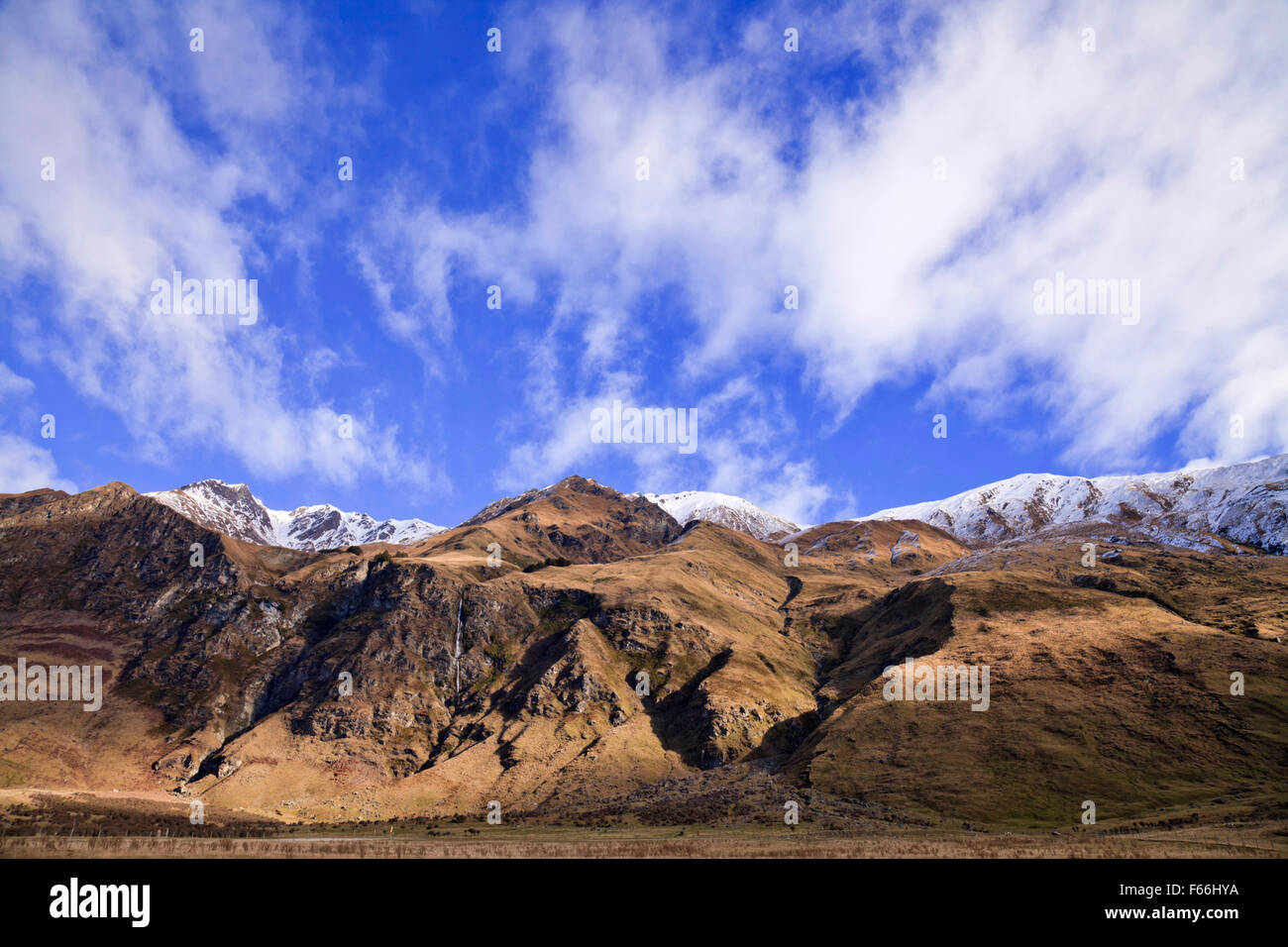 Isola del Sud lo scenario paesaggistico di Central Otago, Nuova Zelanda Foto Stock