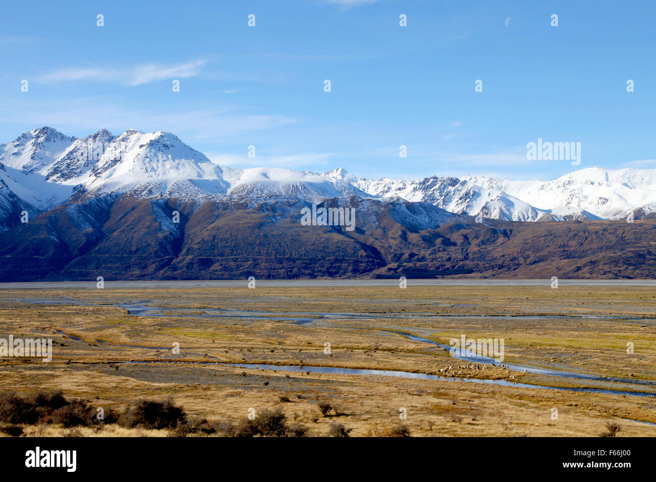 Isola del Sud Paesaggio PAESAGGIO, Canterbury, Nuova Zelanda Foto Stock