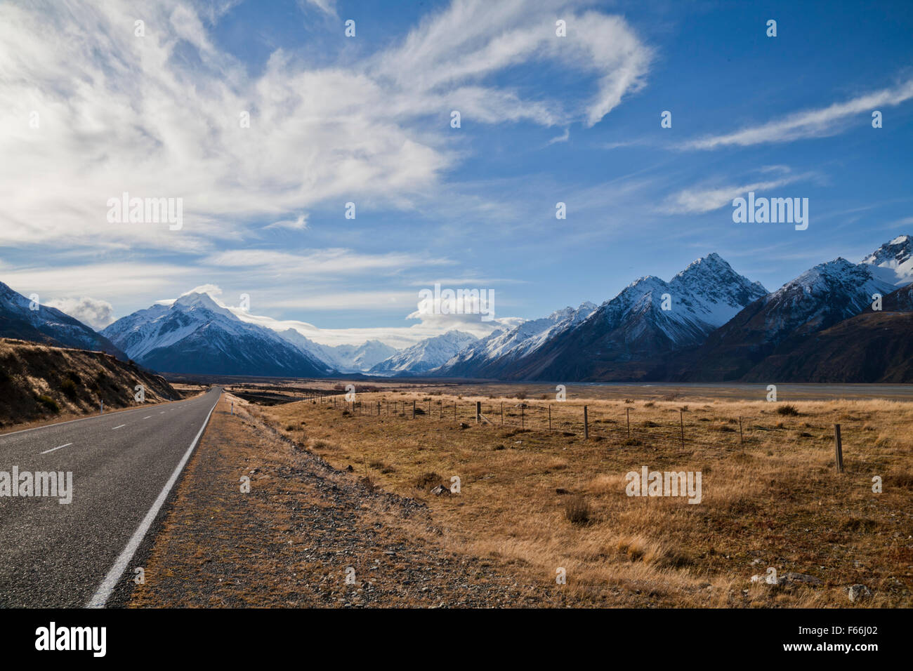 Isola del Sud viaggio foto. Central Otago e Canterbury, Nuova Zelanda Foto Stock