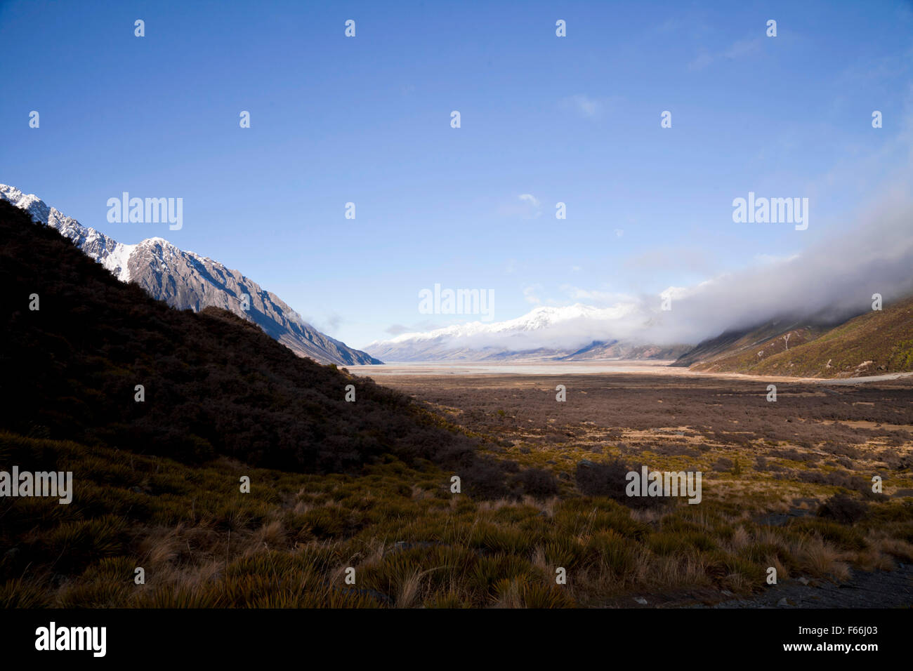 Parco nazionale di Mount Cook, isola del Sud, Nuova Zelanda Foto Stock