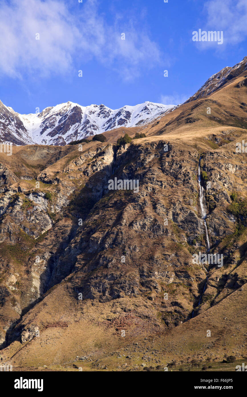 Isola del Sud lo scenario paesaggistico di Central Otago, Nuova Zelanda Foto Stock