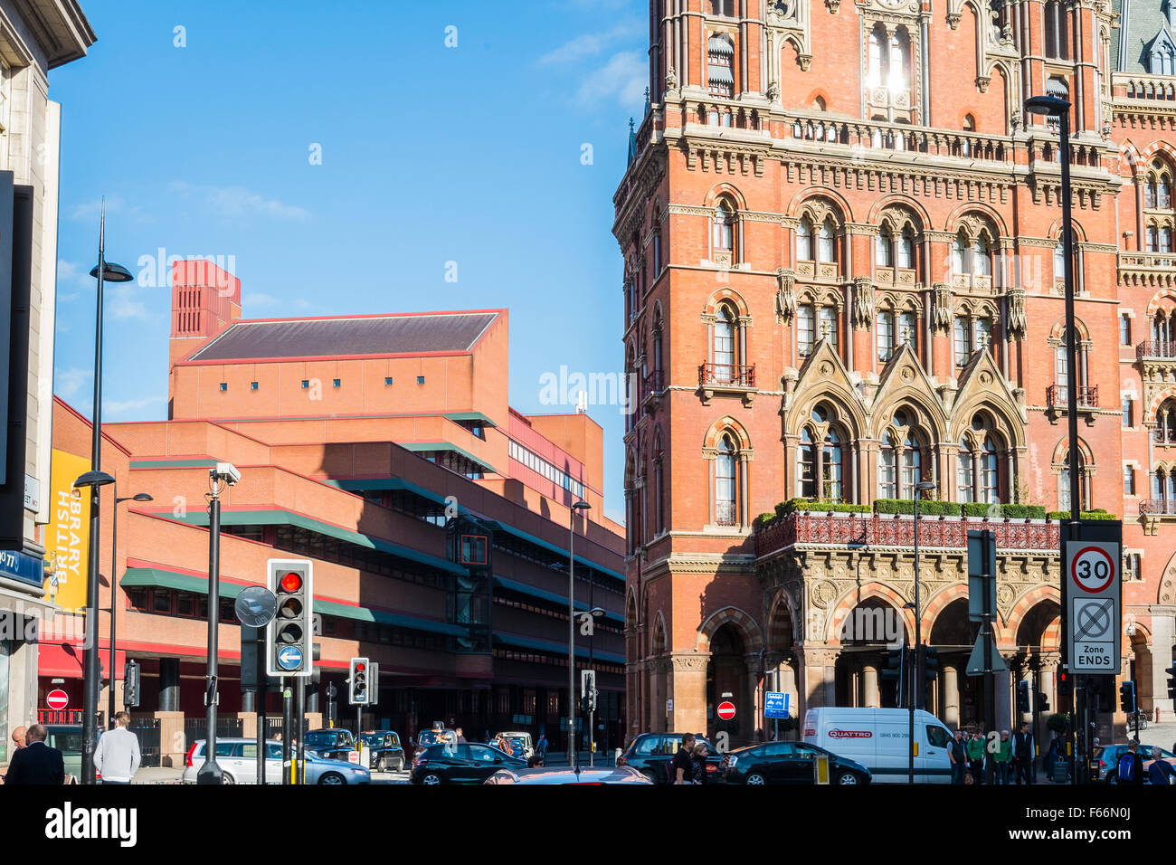 St.Pancras stazione ferroviaria, London, England, Regno Unito Foto Stock