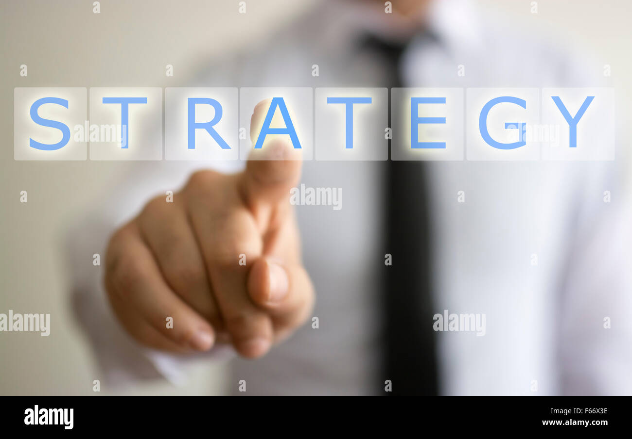 Business e il concetto di strategia Foto Stock