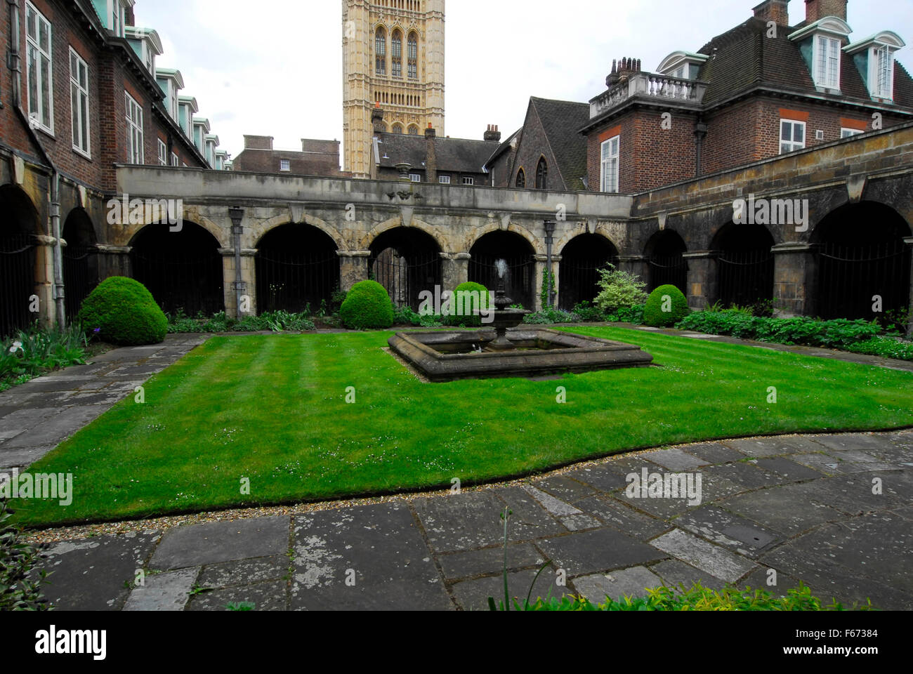 Abbazia di Westminster chiostri, London, Regno Unito Foto Stock