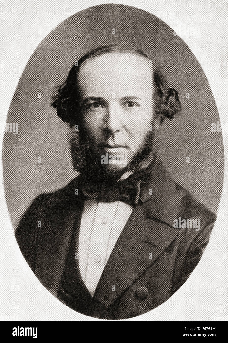 Herbert Spencer, 1820 - 1903. Filosofo inglese, biologo, antropologo, sociologo, e prominente liberale classica teorico politico dell'epoca vittoriana. Foto Stock