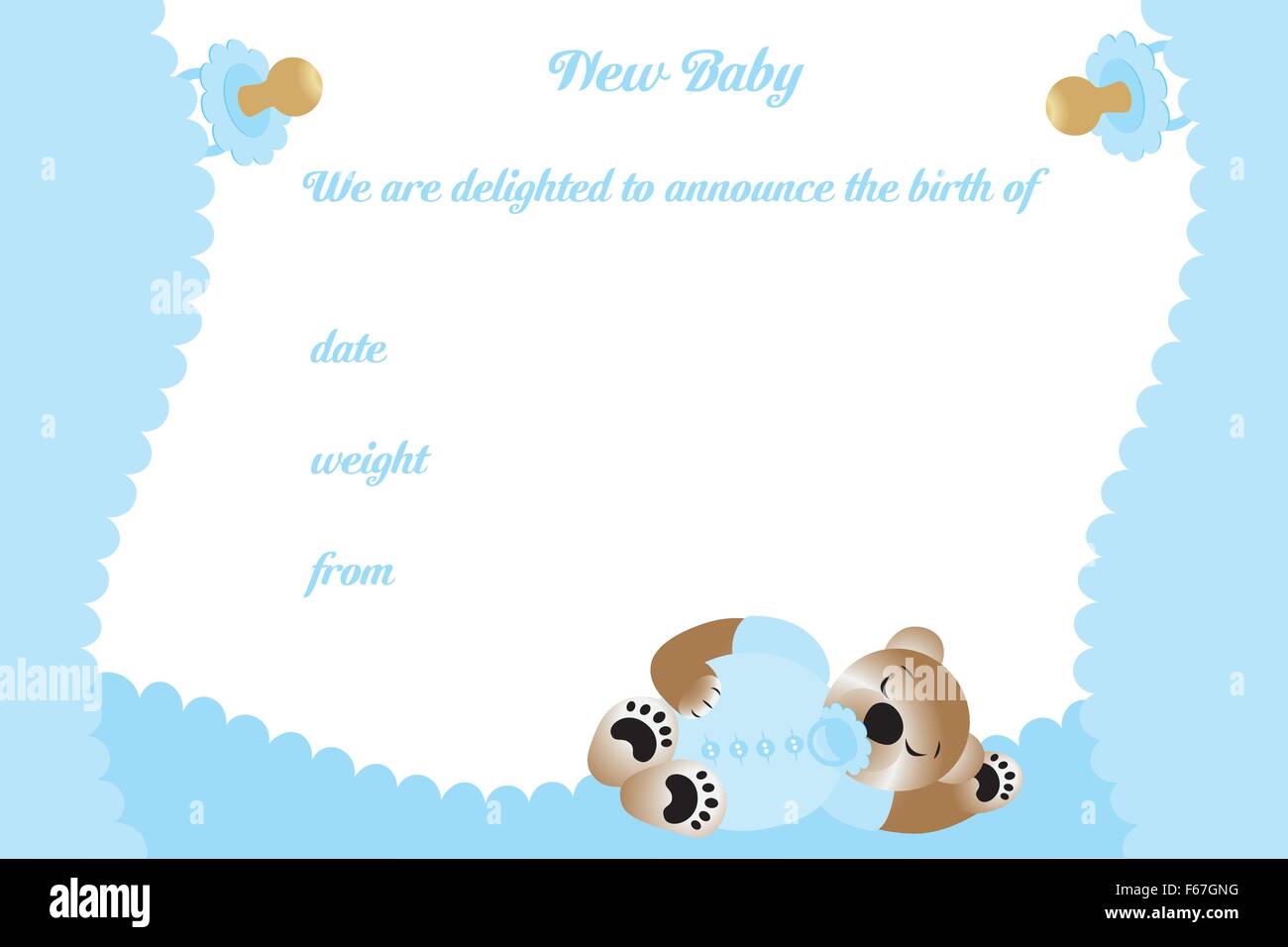 Biglietto di auguri di compleanno per il ragazzo con il simpatico orso -  disponibile come vettore modificabili e file jpg Immagine e Vettoriale -  Alamy