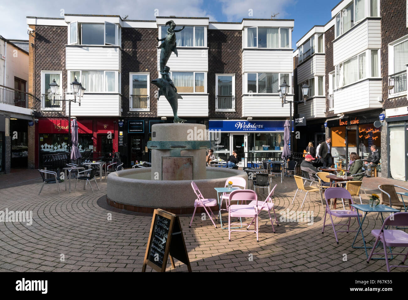 Brighton Square nelle corsie in inverno Foto Stock