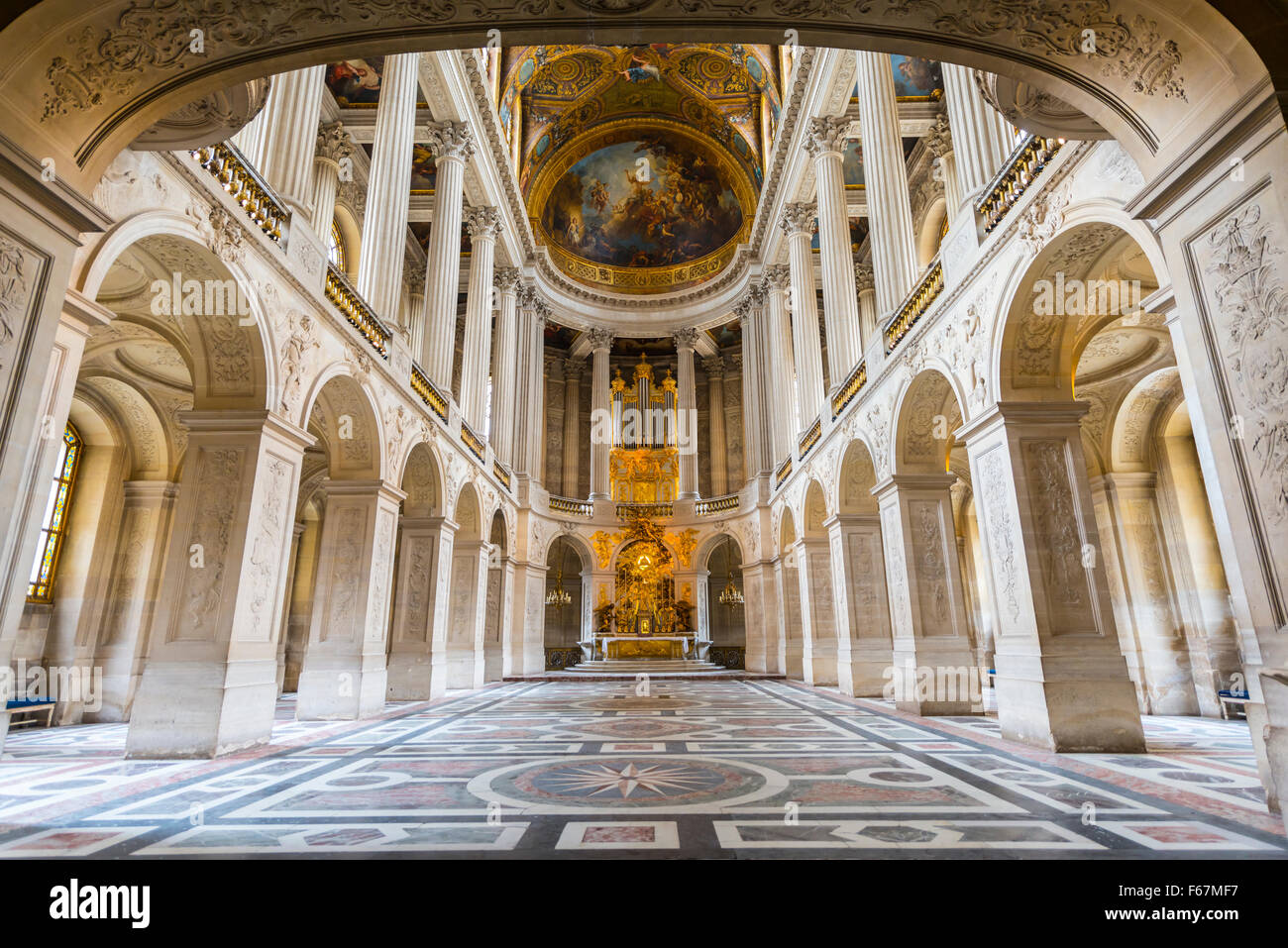 Cappella nel Palazzo di Versailles, Sito Patrimonio Mondiale dell'UNESCO, Yvelines, regione Ile-de-France, Francia Foto Stock