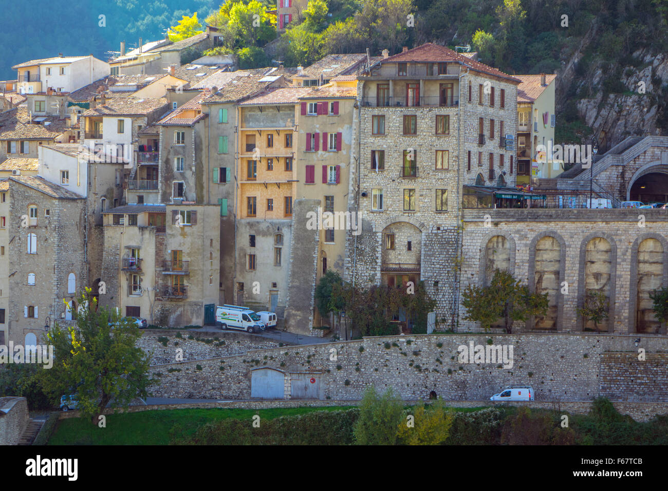 Città vecchia di Sisteron, Sisteron, Provenza, regione Provence-Alpes-Côte d'Azur, in Francia Foto Stock