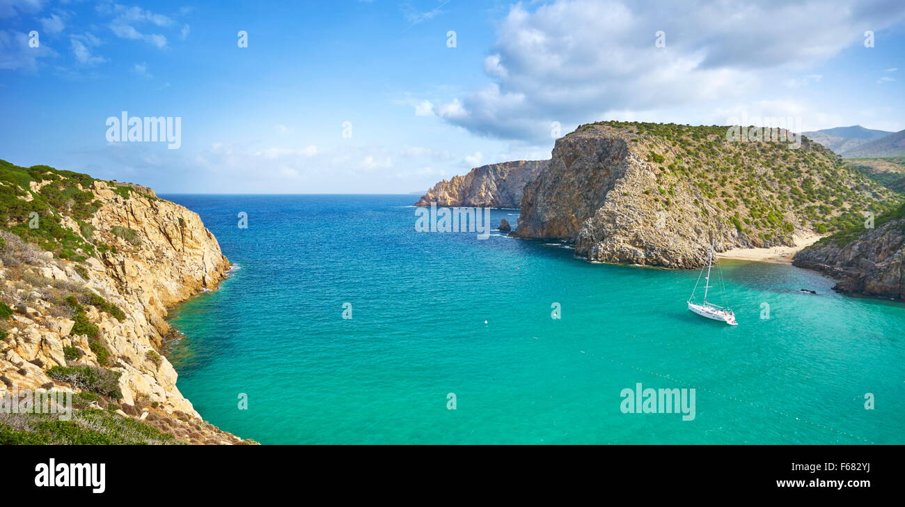 Cala Domestica Bay, Buggerru, Sardegna, Italia Foto Stock