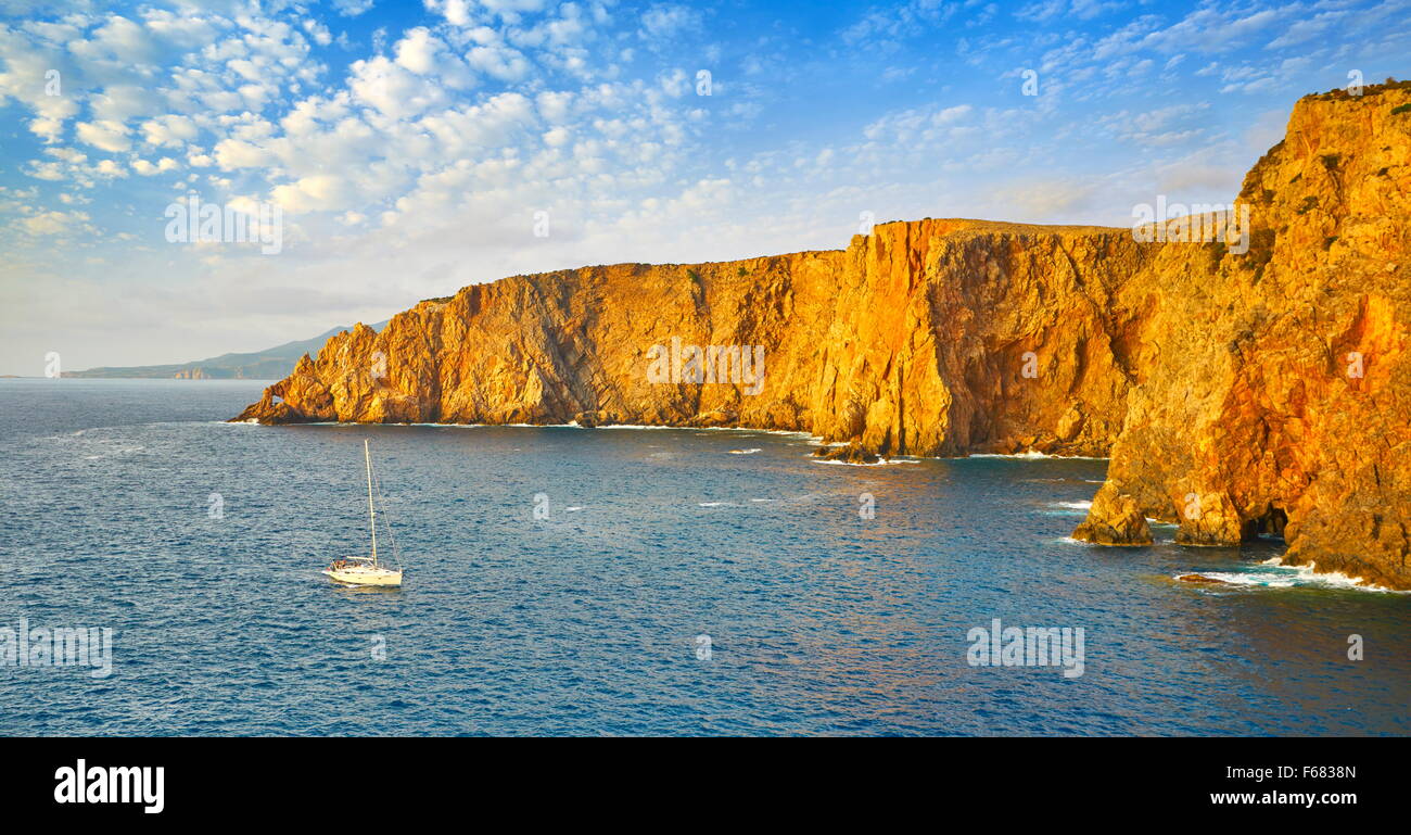L'Isola di Sardegna - Cala Domestica Bay, Buggerru, Italia Foto Stock