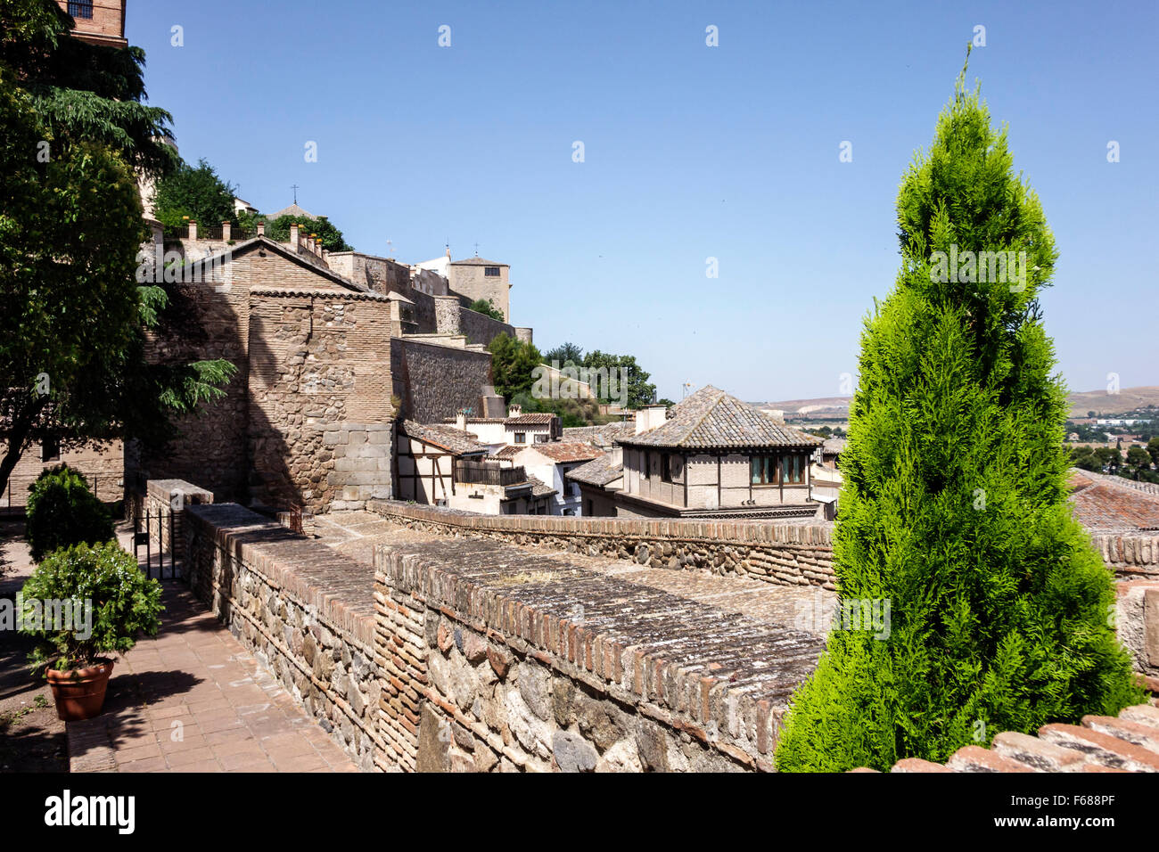 Toledo Spagna,Europa,spagnolo,ToledoPass ispanico,pass,tour turistico di Pulsera,Moschea Cristo de la Luz,vista da,Spain150703044 Foto Stock