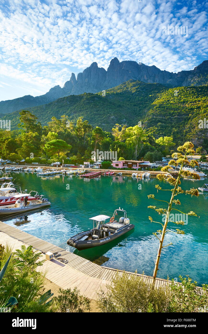 La Corsica, Porto Village, Les Calanches, Corsica, Francia Foto Stock