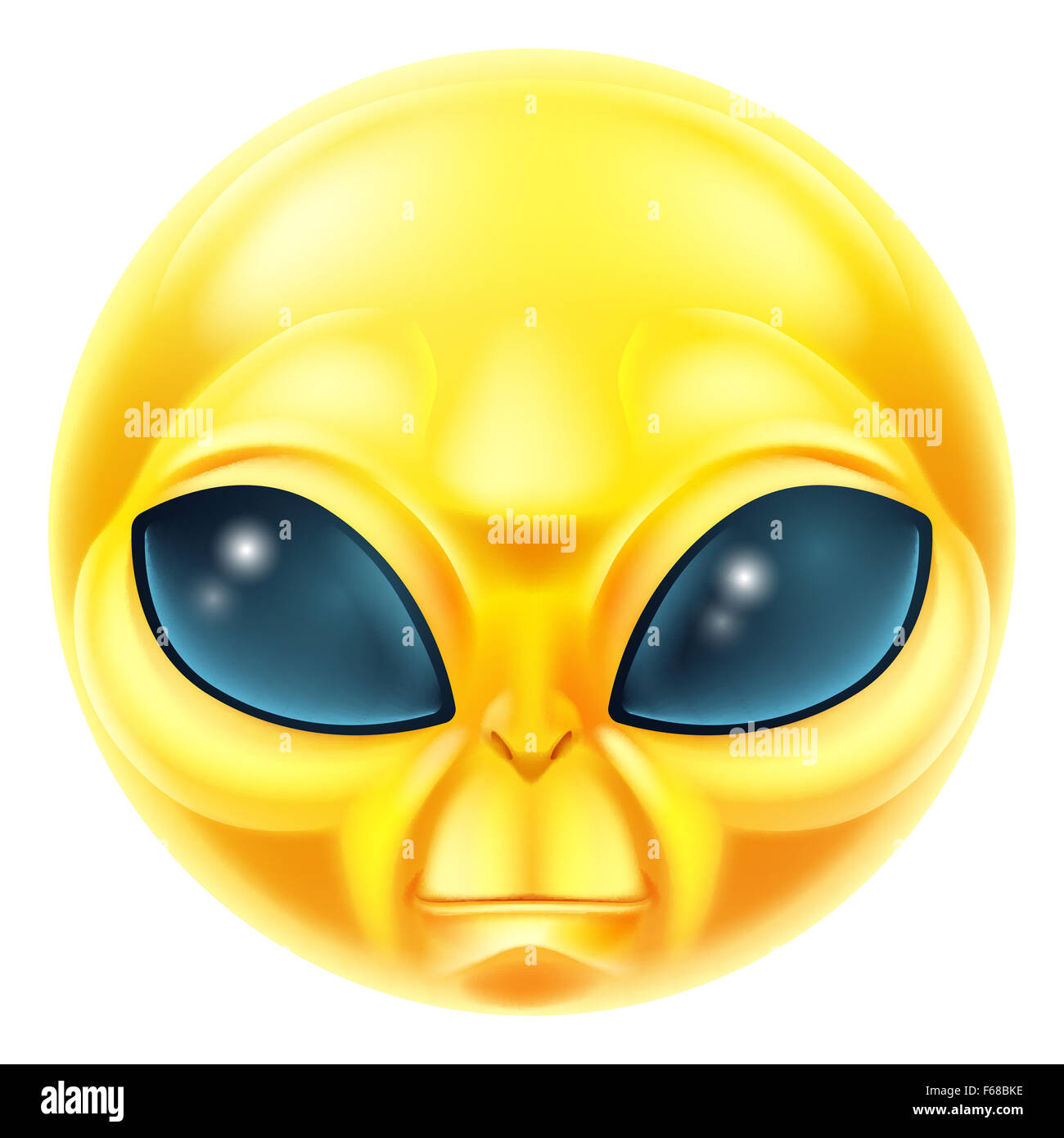 Un alieno extraterrestre emoticon emoji icona carattere Foto Stock