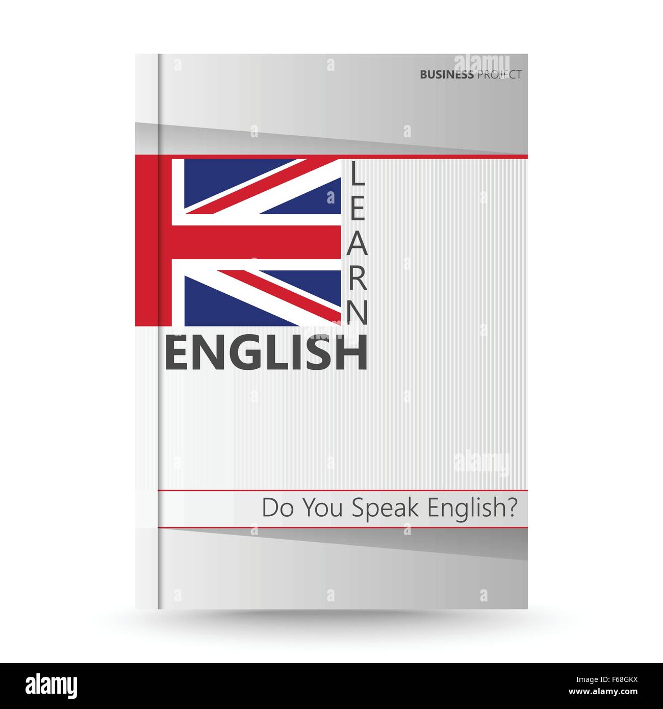 Coprire la brochure design, astratto come imparare l'inglese Illustrazione Vettoriale