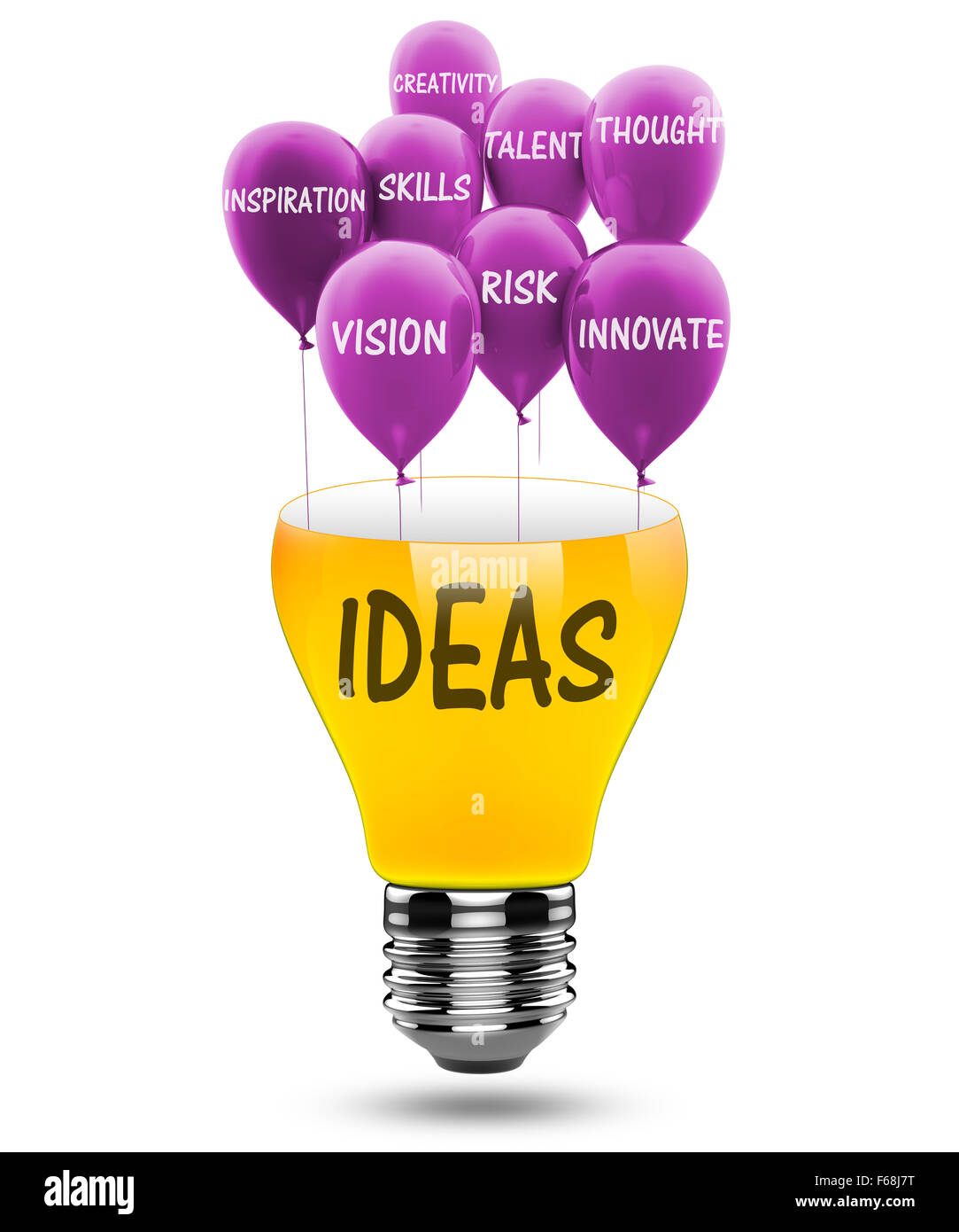 Idee, competenze e conoscenze come un concetto Foto Stock