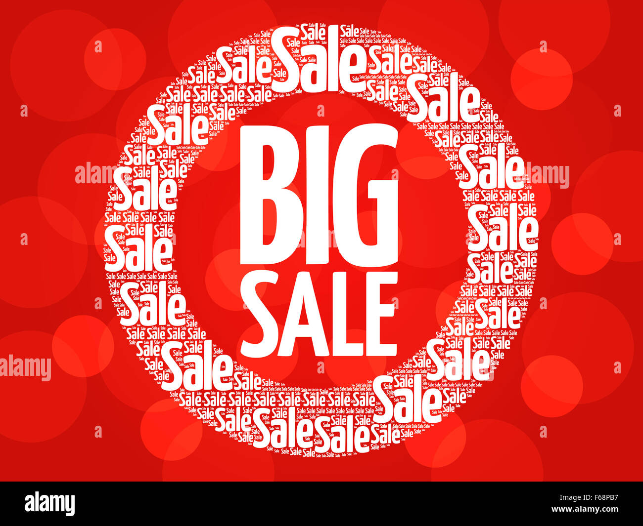Grande vendita cerchio parola timbro cloud, concetto di business Foto Stock