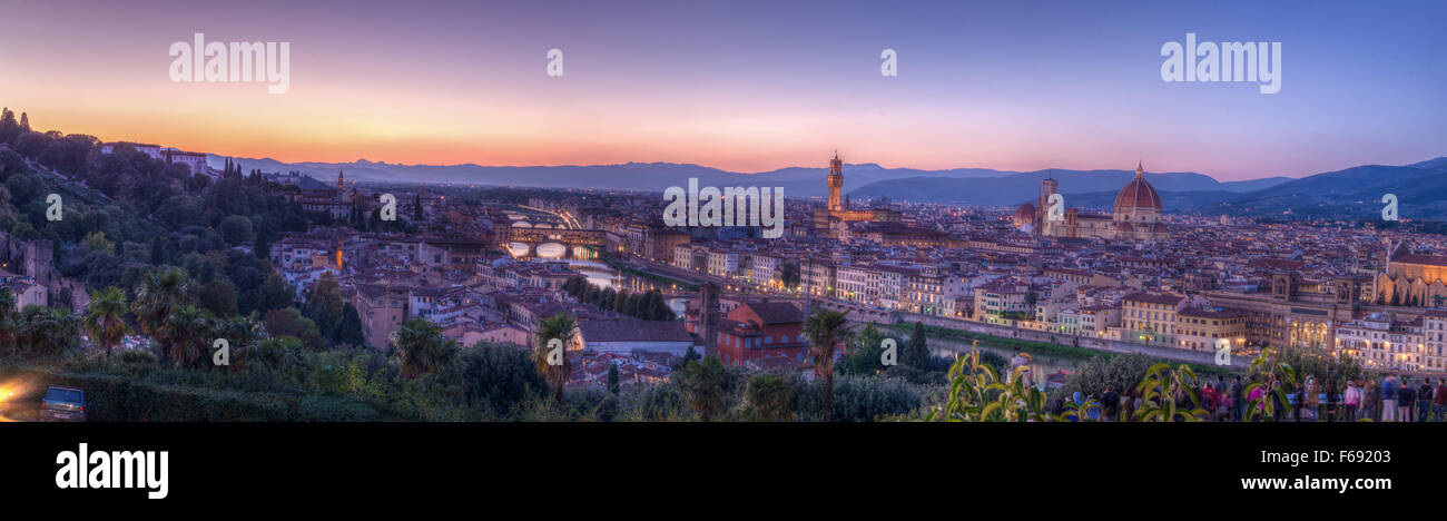 Firenze panorama perfetto Foto Stock