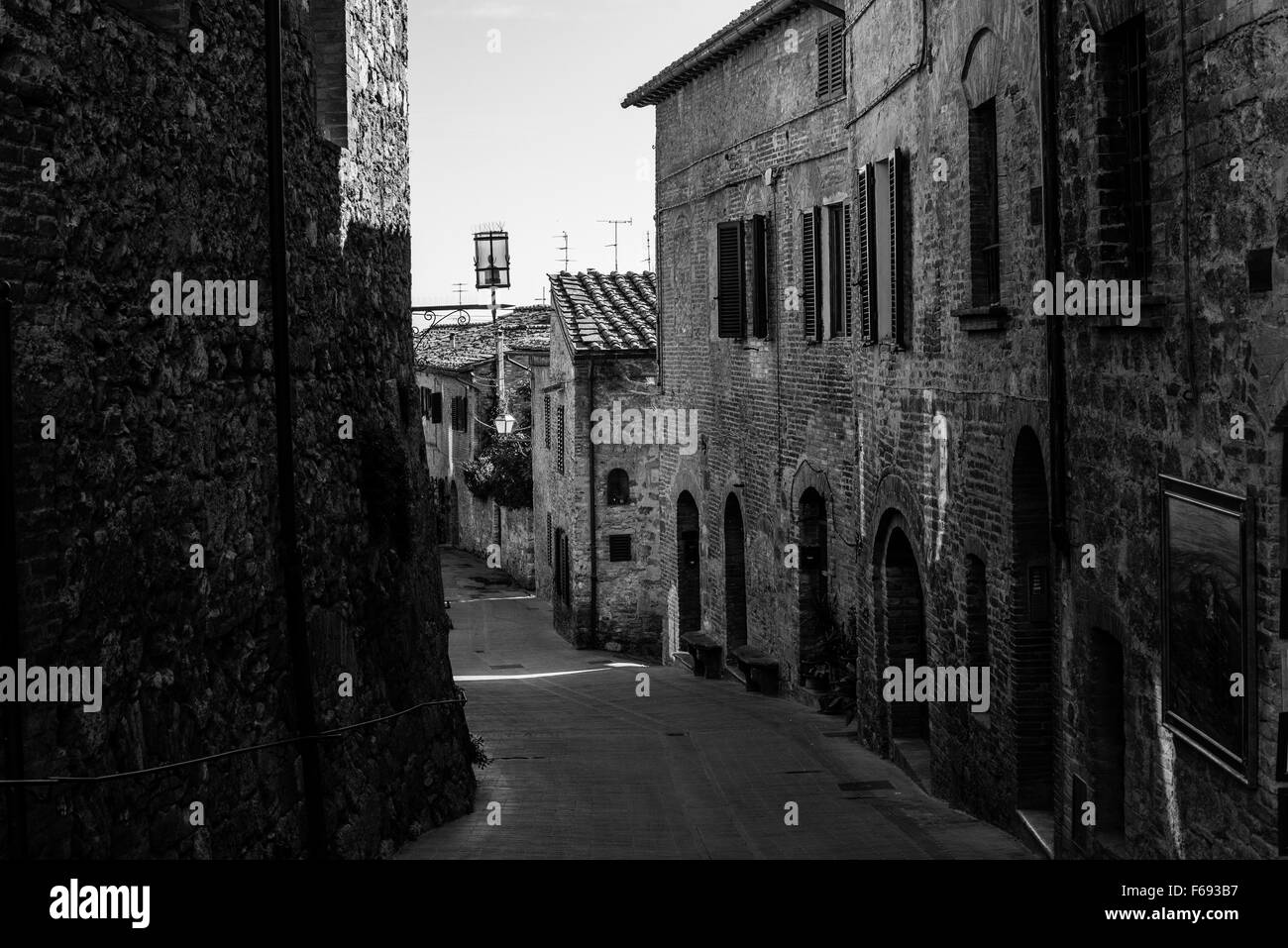 Toscana la vista del villaggio Foto Stock
