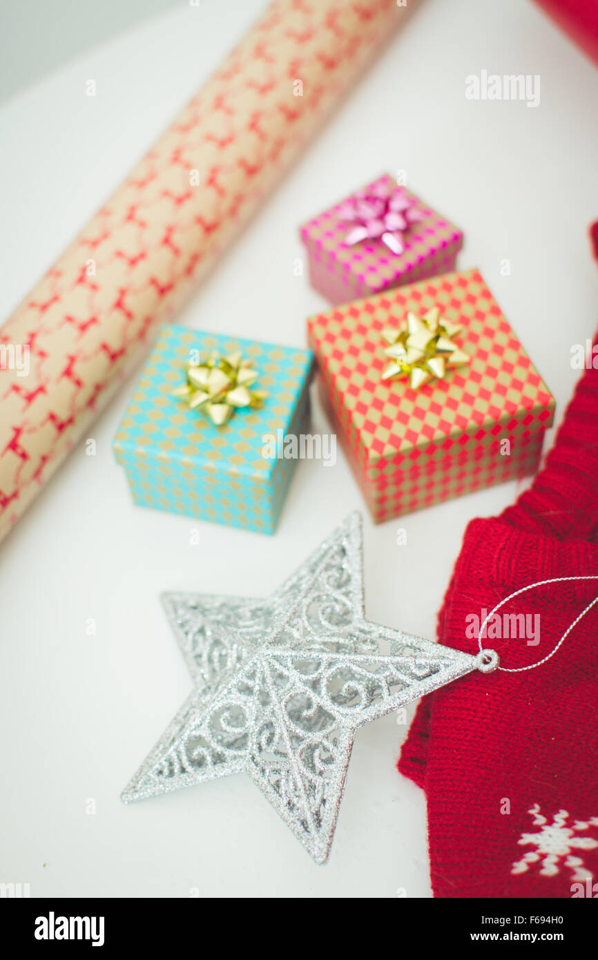 Natale confezione regalo Foto Stock