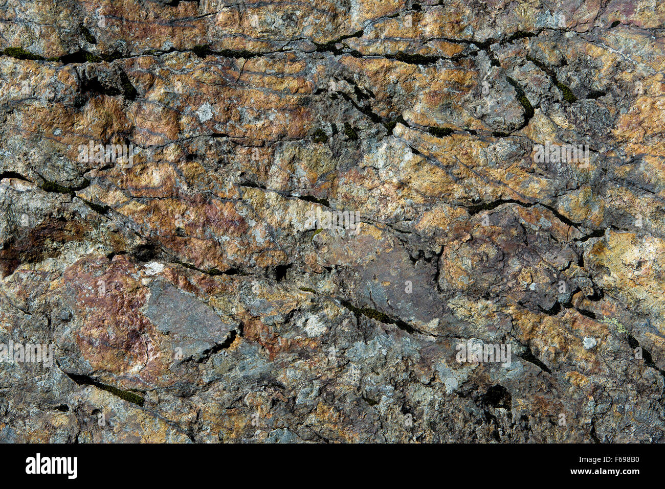 Sfondo colorato pietra strutturata con ossido di ferro Foto Stock