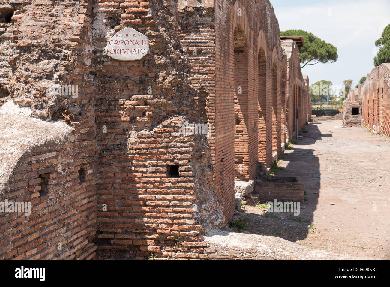 Ostia Antica Roma, Italia Foto Stock