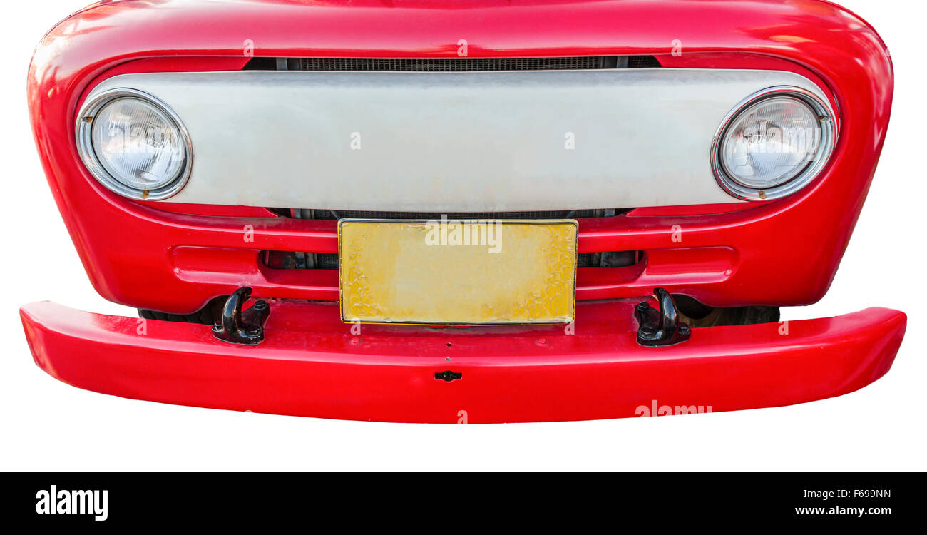 Fari anteriori isolare su sfondo bianco Foto Stock