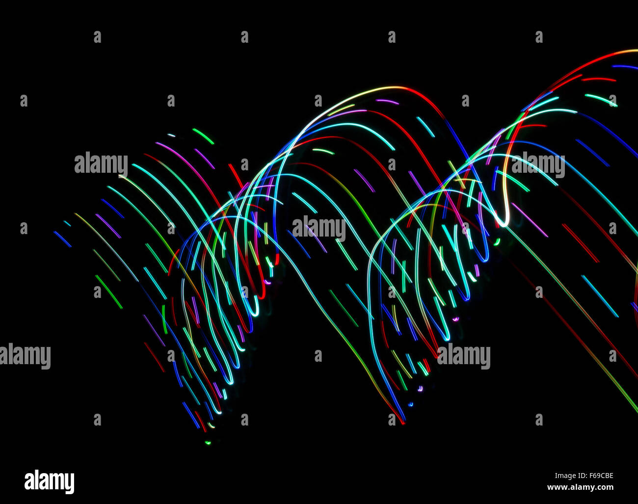 Luce colorata fotografia di movimento Foto Stock