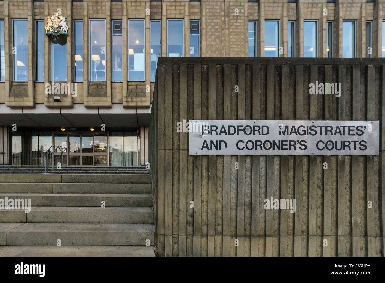 Bradford Magistrates Court & coroner corte City Park Bradford West Yorkshire Foto Stock