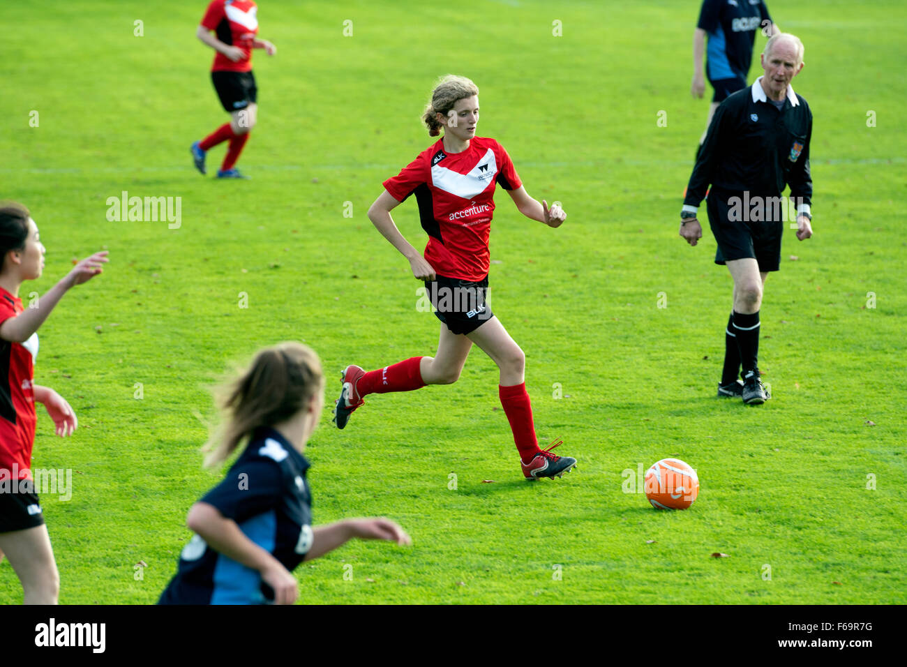 Università sport UK - Calcio femminile Foto Stock