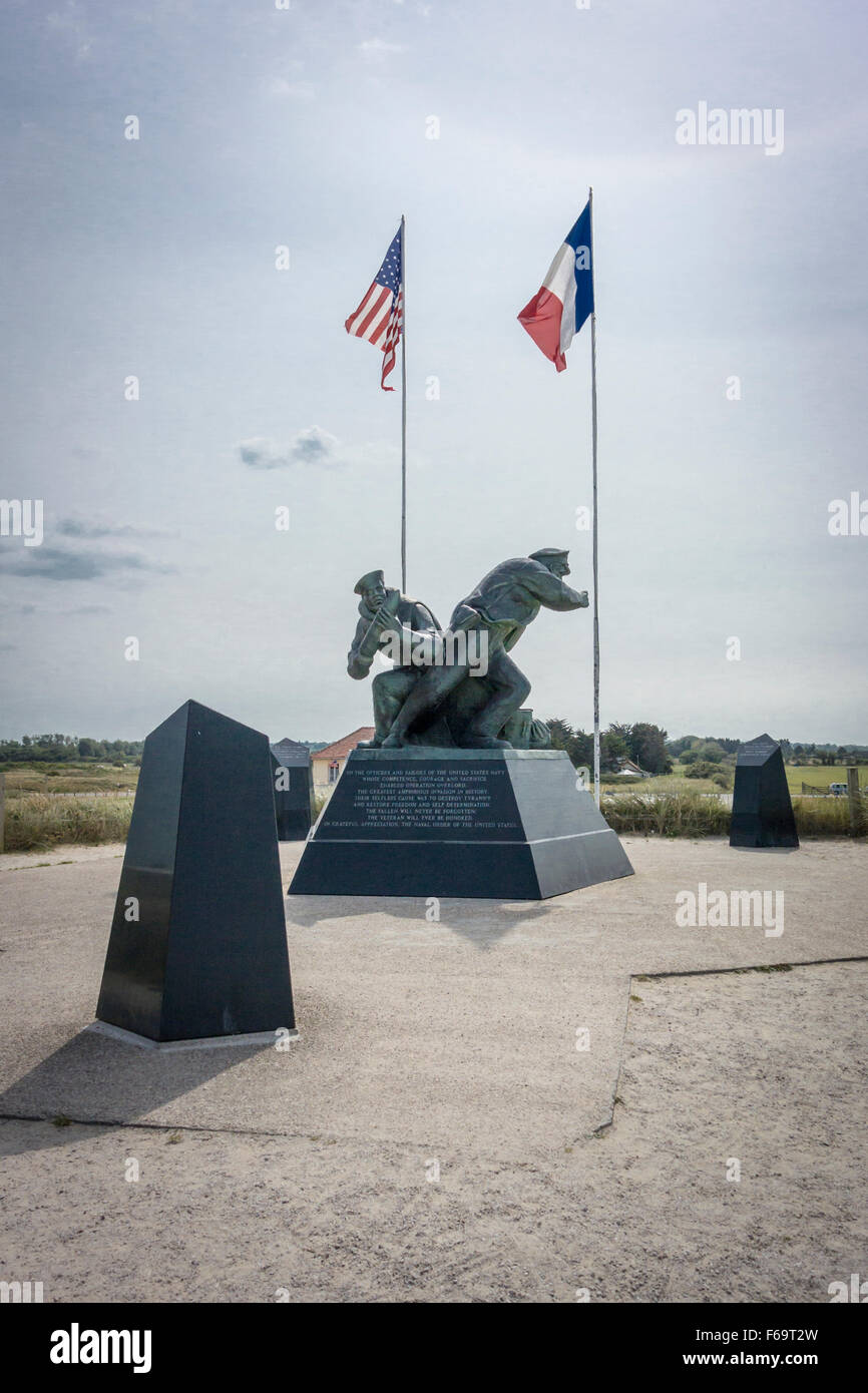 Memoriale Navale per la battaglia di Utah Beach, Normandia, Francia Foto Stock
