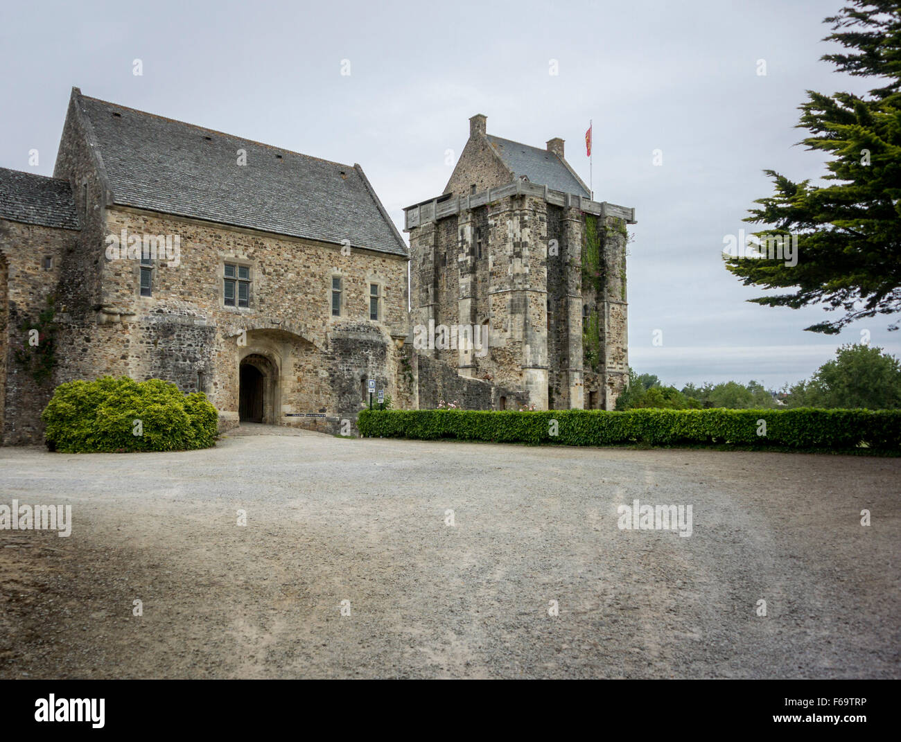 Châaeau de Saint-Sauveur-le-Vicomte, Normandia, Francia, xii - castello del XV secolo Foto Stock