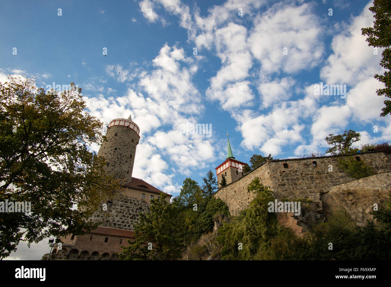 Panorama di Bautzen (Budysin) in alta Lusazia, Germania Foto Stock