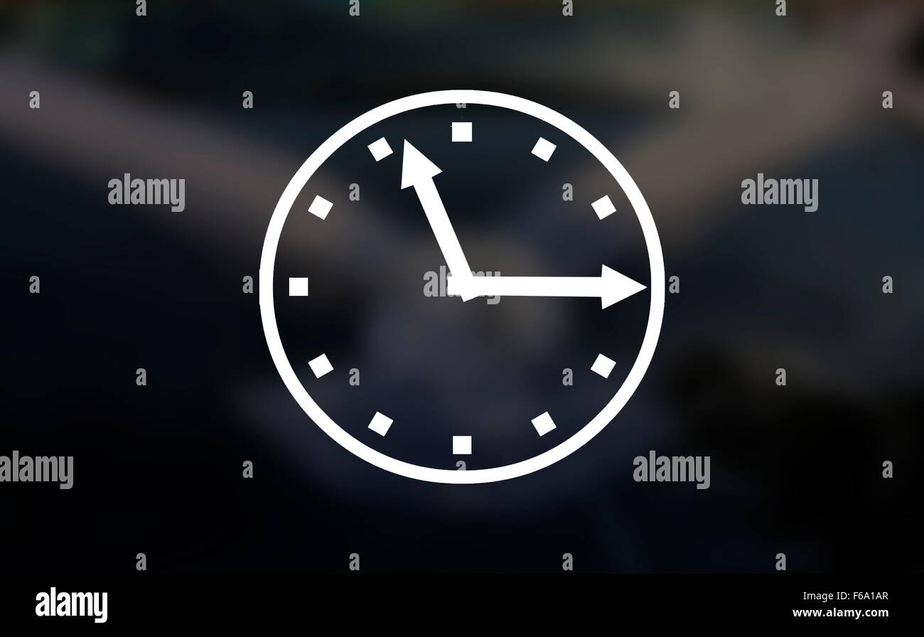 Orologio astratta trimestre passato undici Foto Stock