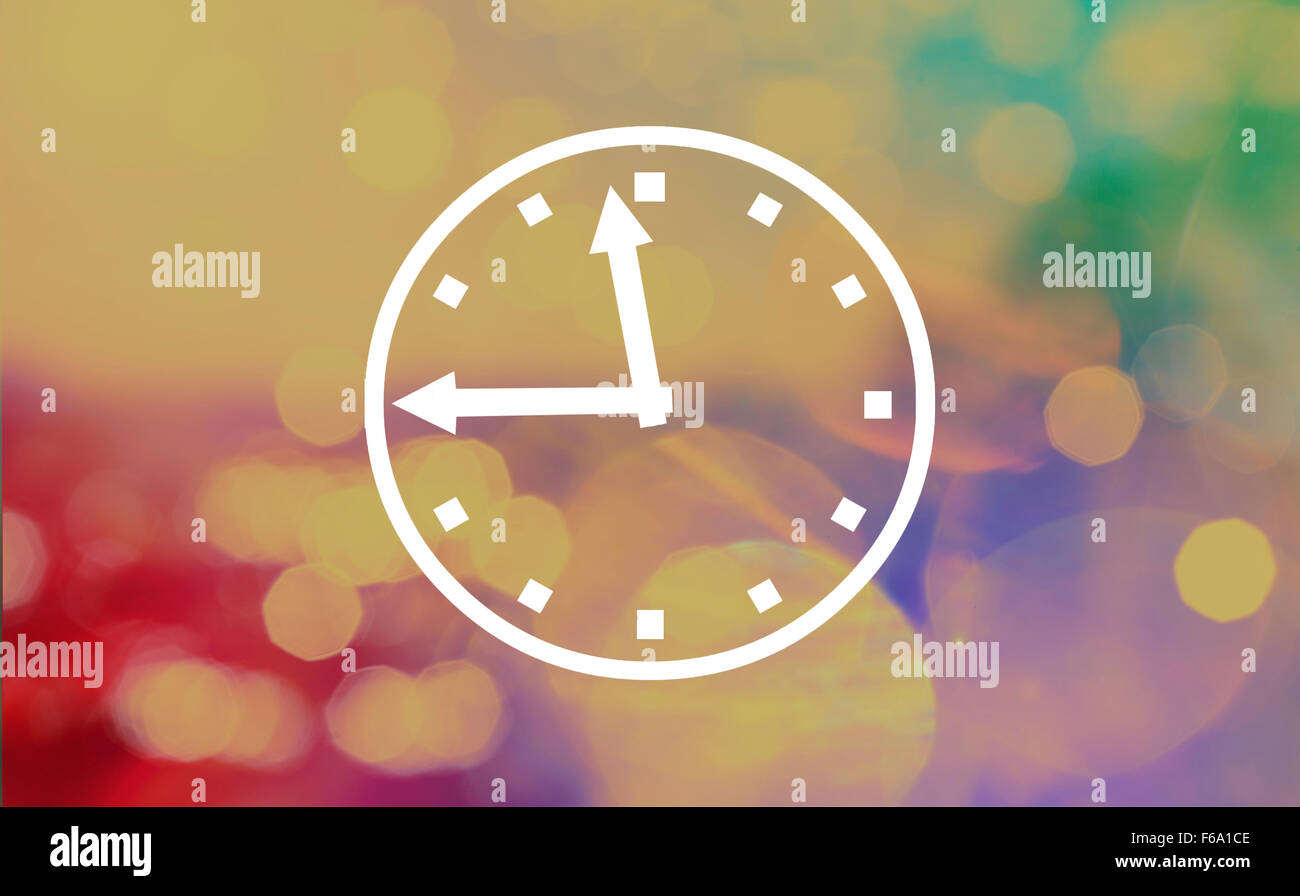 Luce astratta bokeh trimestre a dodici Foto Stock